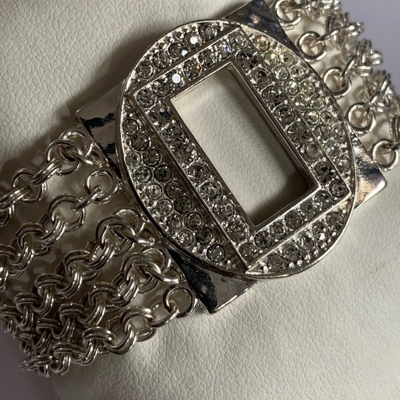 Magnetic Silver Tone Bracelet - Picture 2 of 11